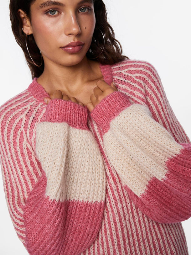 Product SUÉTER DAISI - Hot Pink Stripes:SANDSHELL - Image 6