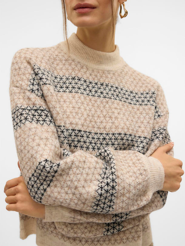 Product SWEATER TRIXIE - Birch Detail:W. SILVER MINK AND BLACK - Image 1