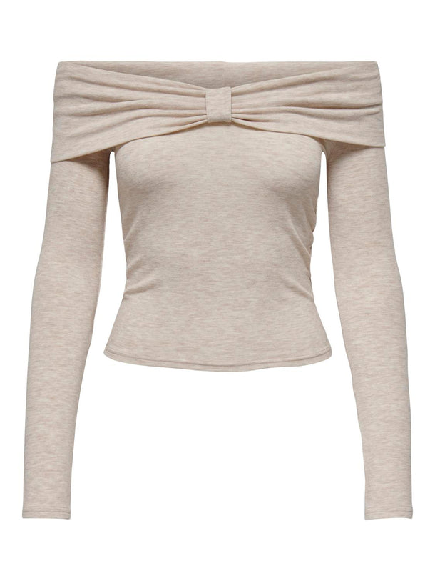 Product TOP FAYOLA - Oatmeal Detail:MELANGE - Image 1