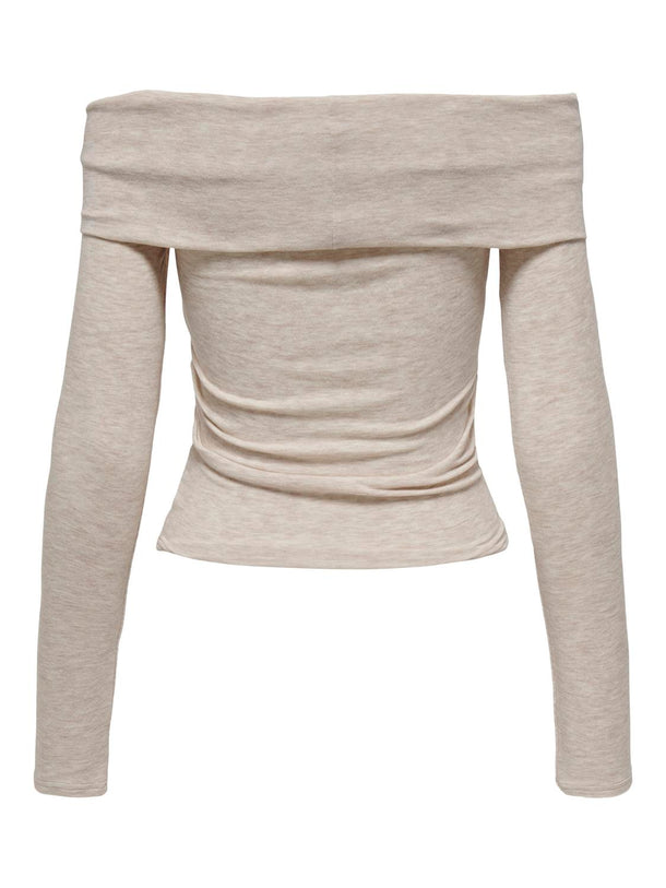 Product TOP FAYOLA - Oatmeal Detail:MELANGE - Image 5