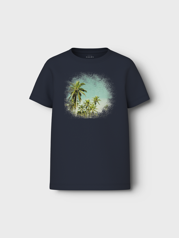 Product CAMISETA VOTO - Dark Sapphire Print:Palms - Image 3