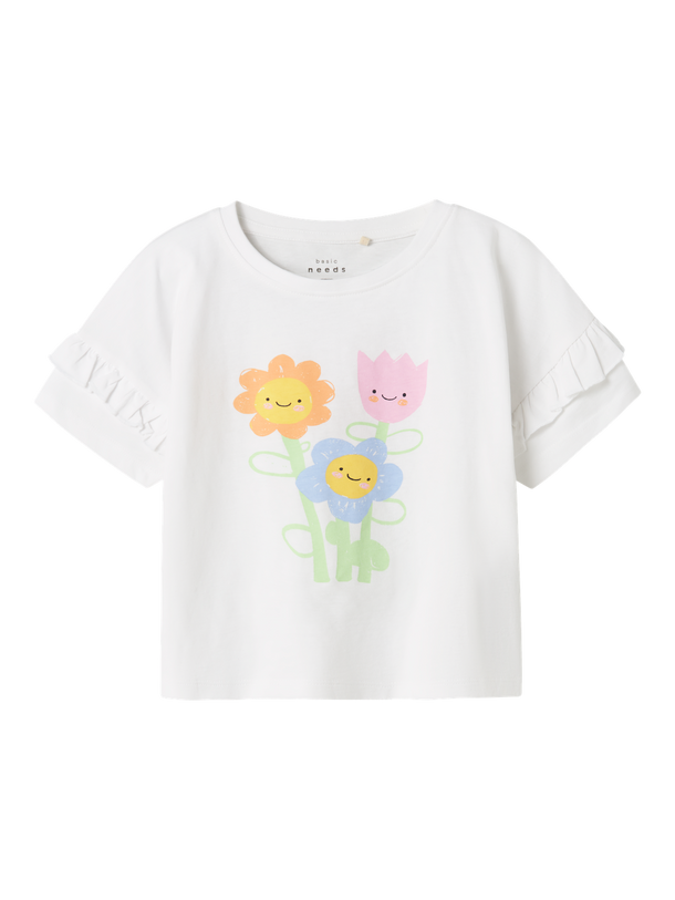 Product CAMISETA LENA-Bright White Print:FLOWERS - Image 3