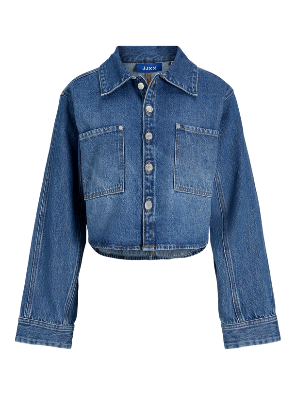 Product SOBRECAMISA CROPPED ANA-Medium Blue Denim - Image 5