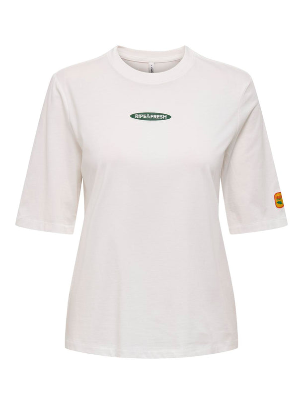 Product CAMISETA PHOEBE - Cloud Dancer Print:Guava - Image 1