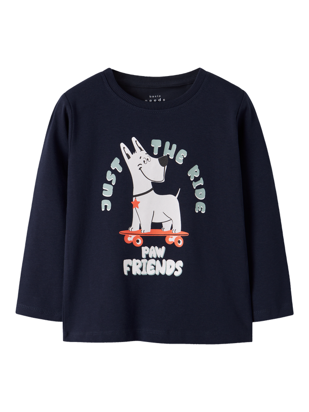 Product CAMISETA MANGA LARGA LUX-Navy Blazer Print:Skate Dog - Image 3