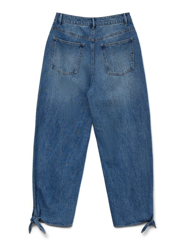 Product JEAN WIDE CROPPED TIRO ALTO KATHY-Medium Blue Denim - Image 5