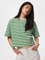 Mint Green Stripes:Cloud dancer