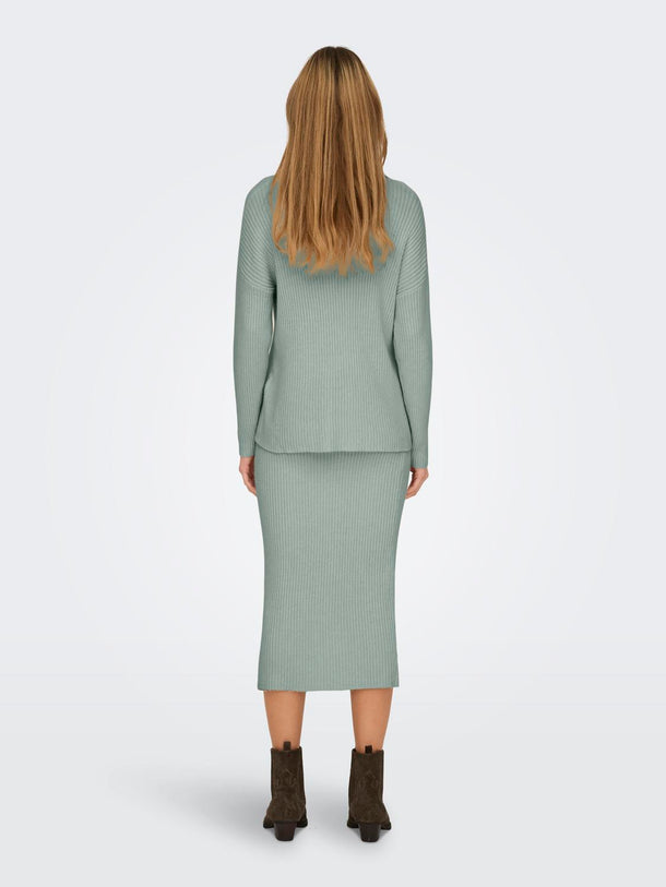 Product SWEATER KATIA - Aqua Gray Detail:Melange - Image 3