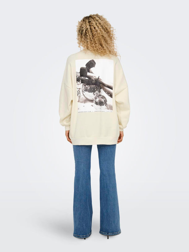 Product SUDADERA DAZE - Cloud Dancer Print:CLUB - Image 3