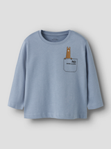 Dusty Blue Print:Llama Pocket