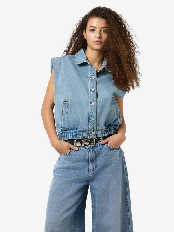 Product CHALECO BOMBER DENIM ELSIE-Light Blue Denim - Image 1