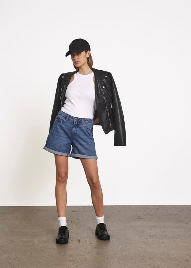 Product SHORT MILEY MOM FIT - Medium Blue Denim - Image 1