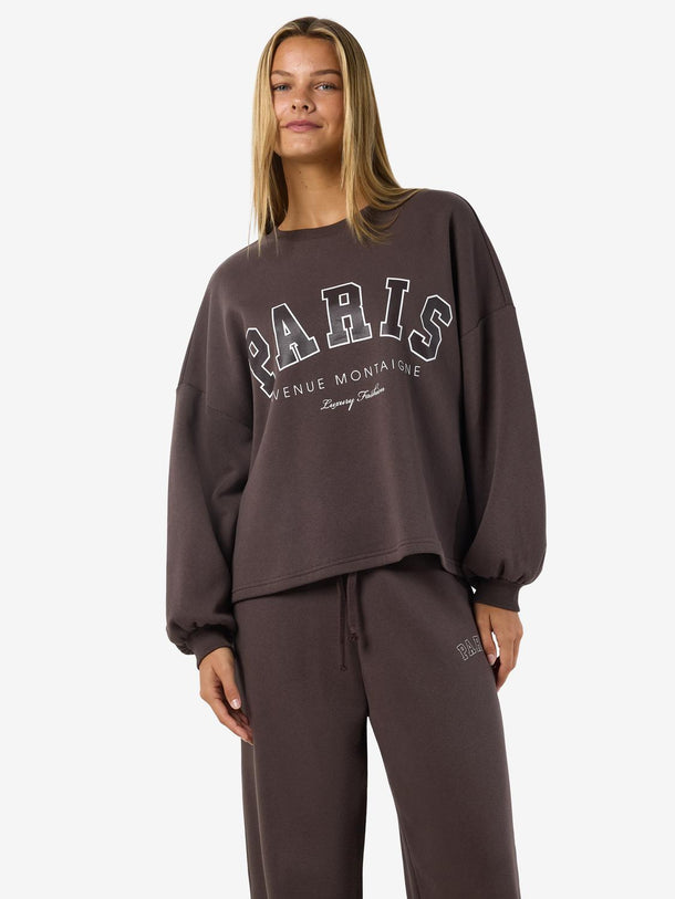 Product BUZO ESTAMPADO ELLIE -Chocolate Brown Detail:PRINT - Image 1