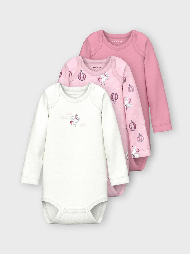 Product PACK DE 3 BODIES UNICORNIO - Parfait Pink - Image 1
