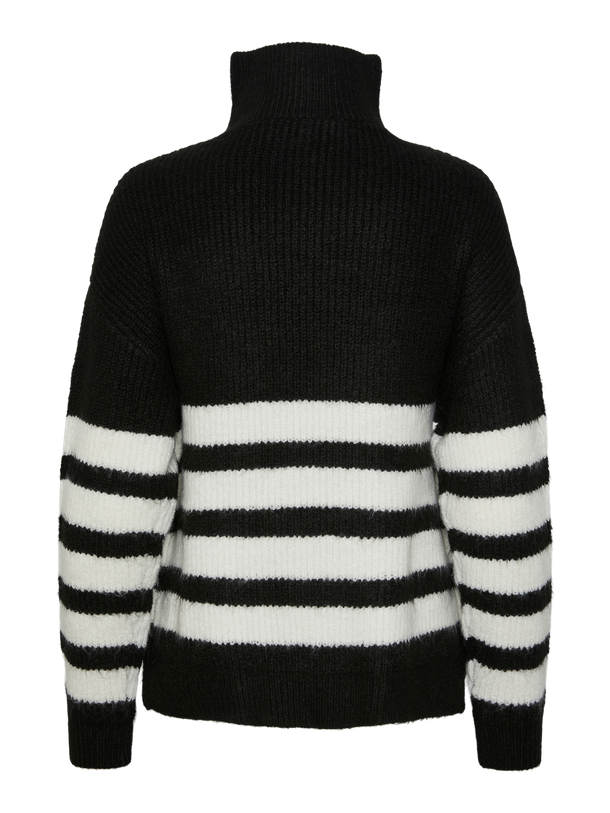 Product SUETER ROOKS - Black Stripes:CLOUD DANCER - Image 1