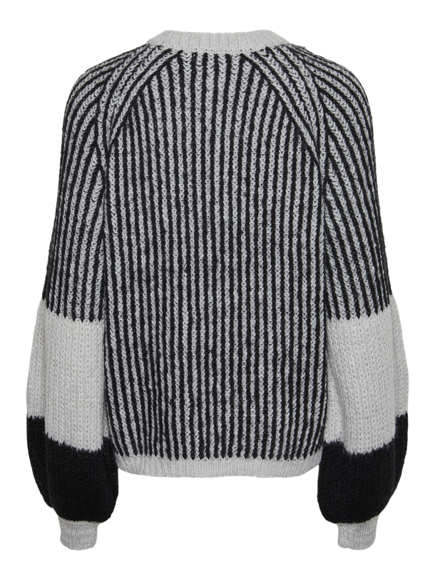 Product SUÉTER DAISI - Light Grey Melange Stripes:BLACK - Image 5