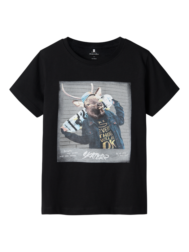 Product CAMISETA VOTO - Black Print:Deer - Image 3