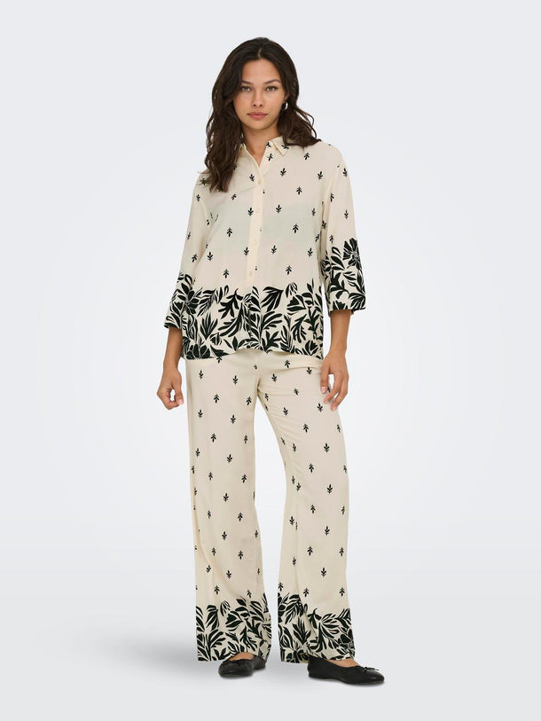 Product PANTALON MAGGIE - Sandshell AOP:BLACK ETHNIC - Image 1