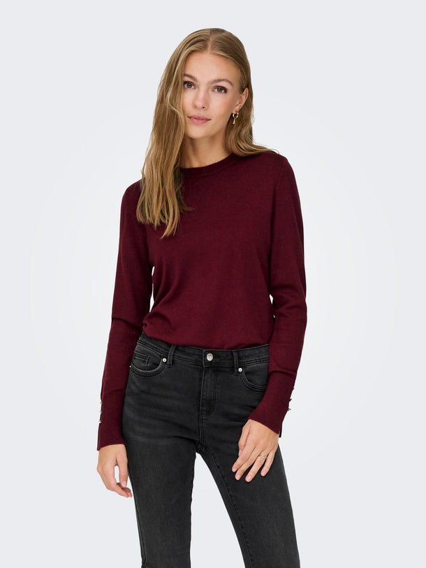 Product SWEATER FINO BOTONES LOU-Cabernet - Image 3