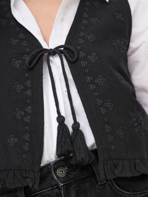 Product CHALECO DE LINO JAKIRI-Black - Image 3