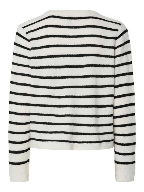 Product CARDIGAN NADDYA - Cloud Dancer Stripes:BLACK - Image 5