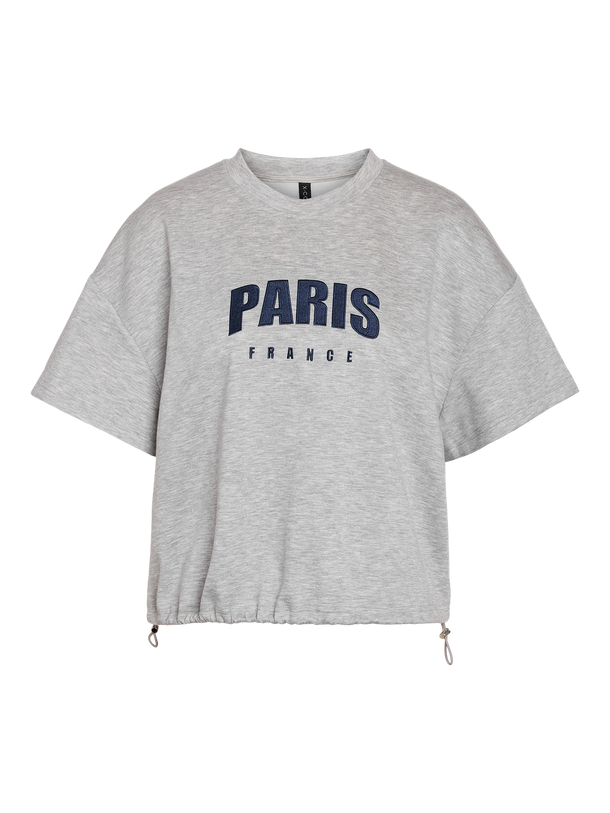 Product TOP CINTURA AJUSTABLE OLAS-Light Grey Melange Print:PARIS - Image 1