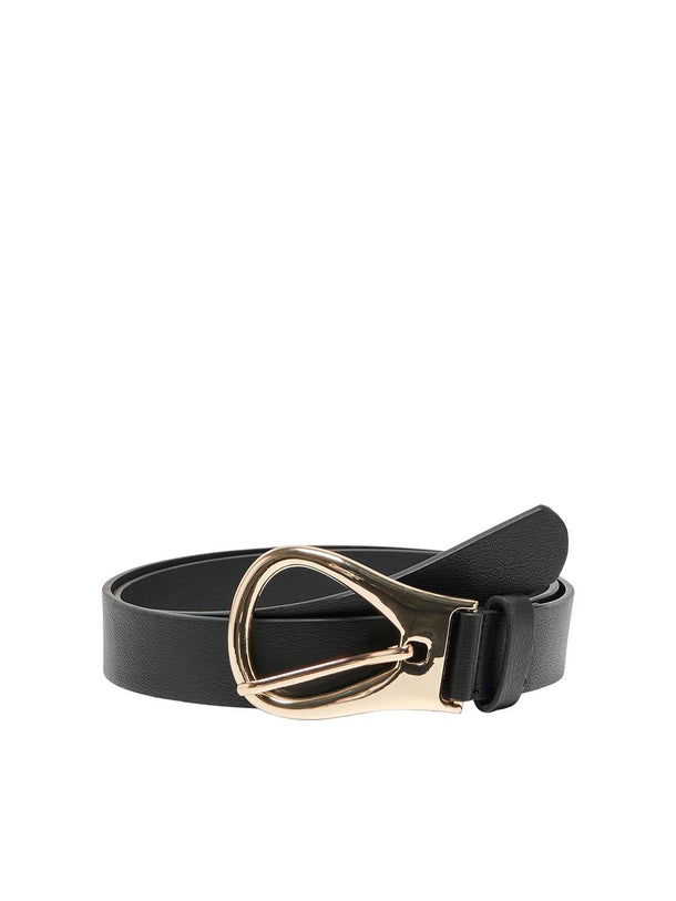 Product CINTURON PU BILLY  - Black Detail:GOLD BUCKLE - Image 2