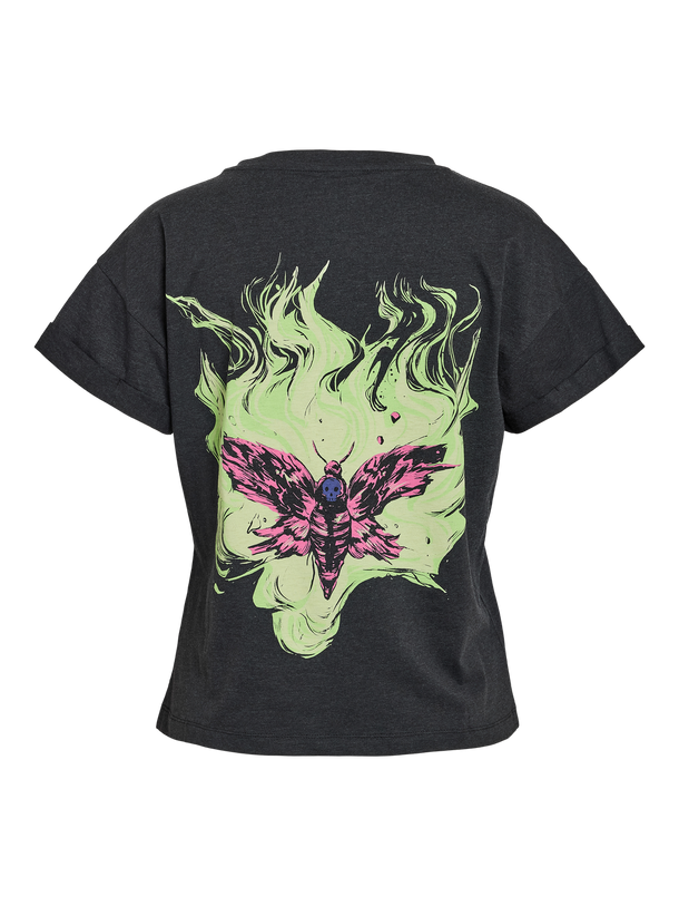 Product CAMISETA GABY  - Dark Grey Print:BUTTERFLY - Image 2