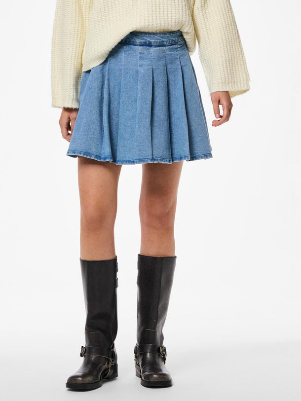 Product POLLERA DENIM TIRO ALTO ILJE-Light Blue Denim - Image 2