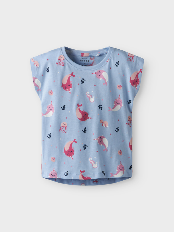 Product VESTIDO VIGGA CAPSL - Chambray Blue AOP:Whales - Image 1