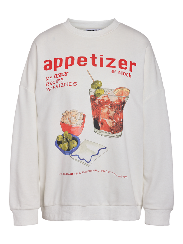 Product BUZO OVERSIZE GOOD OBJECTS ARYA-Cloud Dancer Print:APPETIZER - Image 1