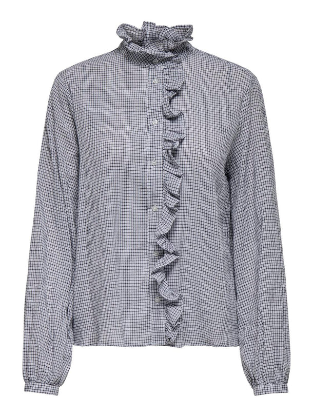 Product CAMISA CHELLA - Light Grey Denim Checks:Black - Image 1
