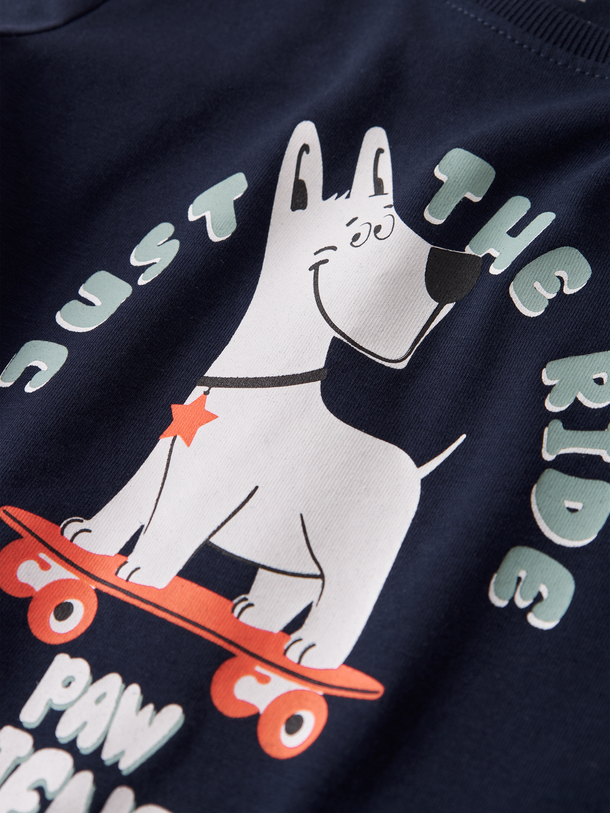 Product CAMISETA MANGA LARGA LUX-Navy Blazer Print:Skate Dog - Image 2