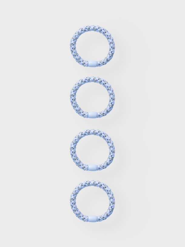 Product PACK 4 GOMITAS DE PELO ARISE - Chambray Blue Detail:W. Glitter - Image 1