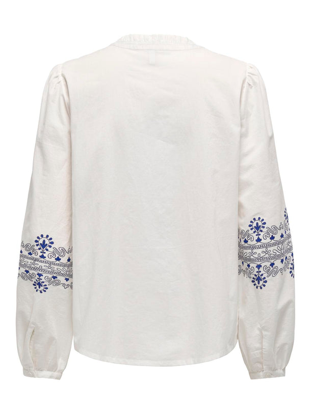 Product BLUSA BORDADA ELINE-Cloud Dancer AOP:EVEN - Image 2