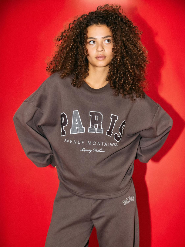 Product BUZO ESTAMPADO ELLIE -Chocolate Brown Detail:PRINT - Image 6