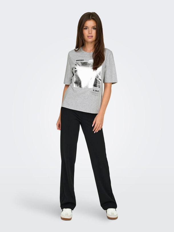 Product CAMISETA FIOLA - Light Grey Melange Print:Eroded - Image 4