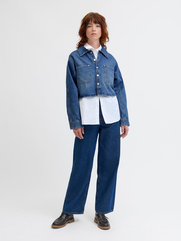 Product SOBRECAMISA CROPPED ANA-Medium Blue Denim - Image 2