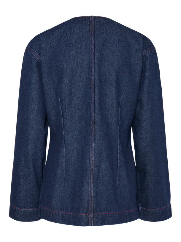 Product CAMISA DEMI - Blue Indigo Detail:Red stitching - Image 3