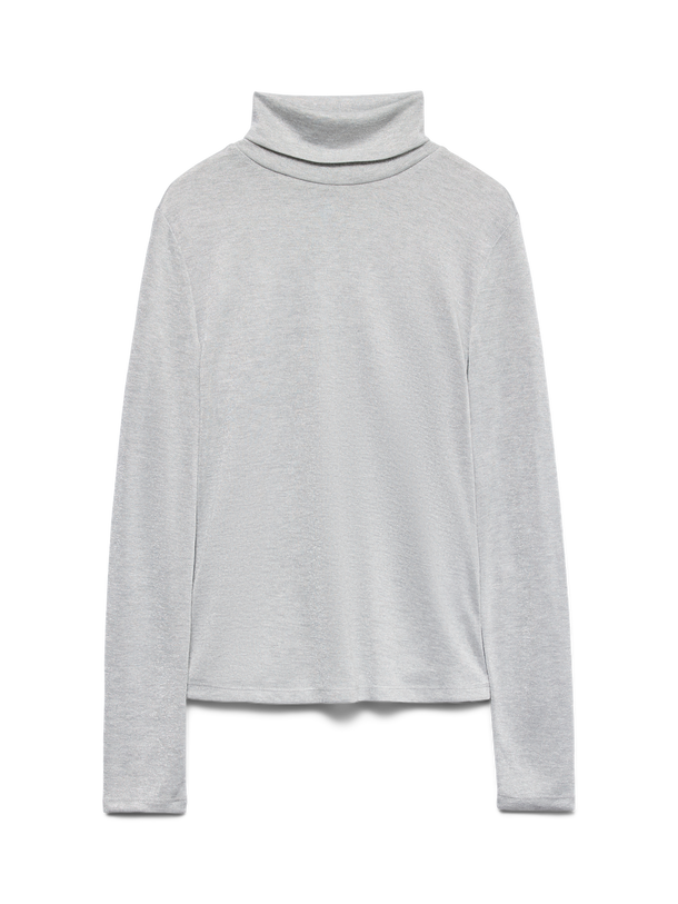 Product TOP SARAH  - Light Grey Melange Detail:SILVER LUREX - Image 5