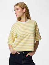 Lemon Drop Stripes:CLOUD DANCER