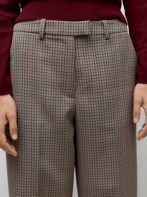 Product PANTALÓN RELAXED SASTRERO SIMMA -Beaver Fur Checks:BLACK AND ROOT BEER - Image 5