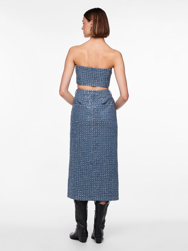 Product TOP NAOMI - Medium Blue Denim Detail:SEQUINS - Image 3