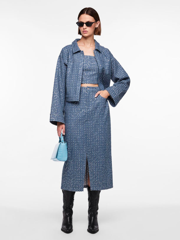 Product TOP NAOMI - Medium Blue Denim Detail:SEQUINS - Image 7