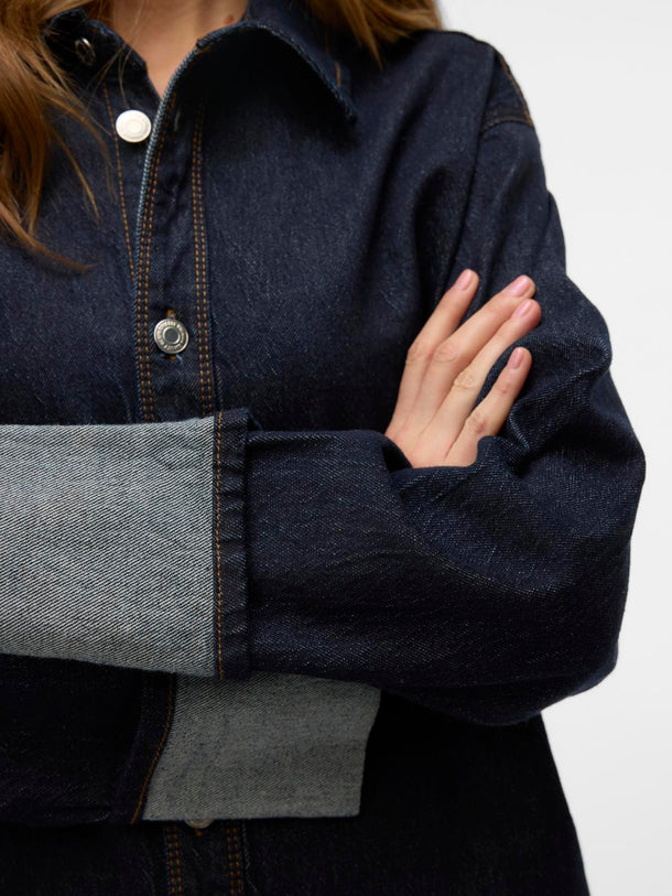 Product CAMISA TESSA - Dark Blue Denim Detail:Rinse - Image 6