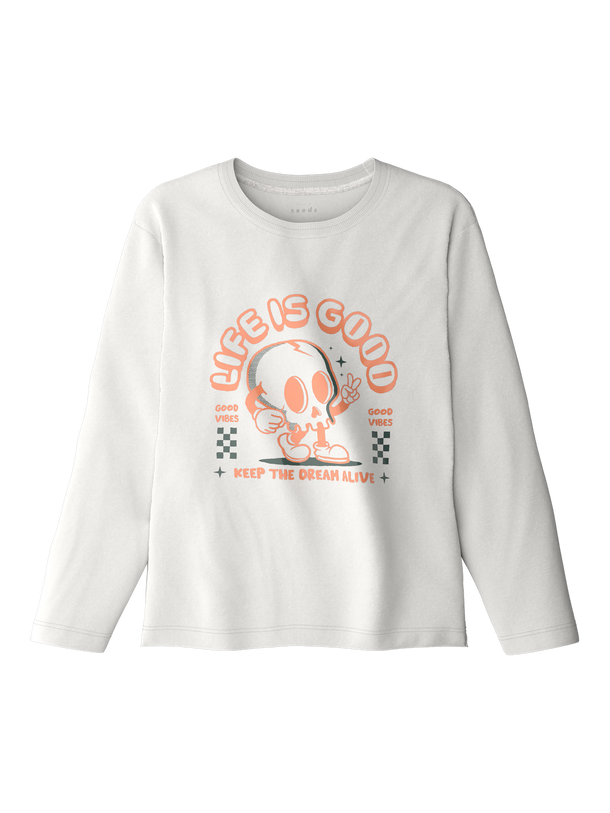 Product CAMISETA VAGNO-Cloud Dancer Print:Life Is Good - Image 2