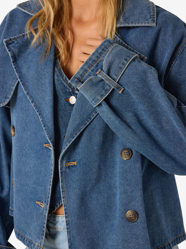 Product TRENCHOAT ARIZONA - Light Blue Denim - Image 6