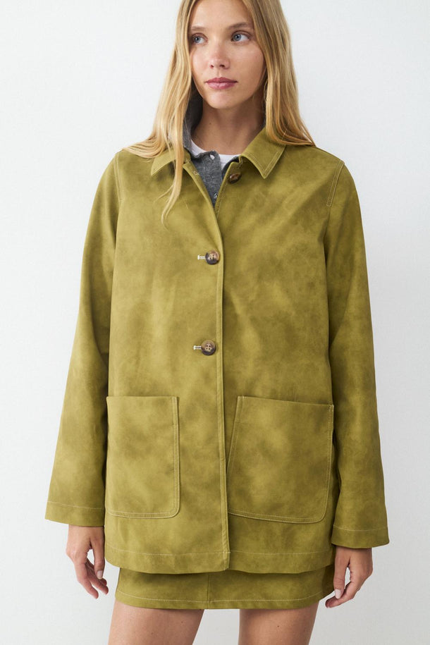 Product CAMPERA CON EFECTO GAMUZA BMK-Green Essence - Image 1