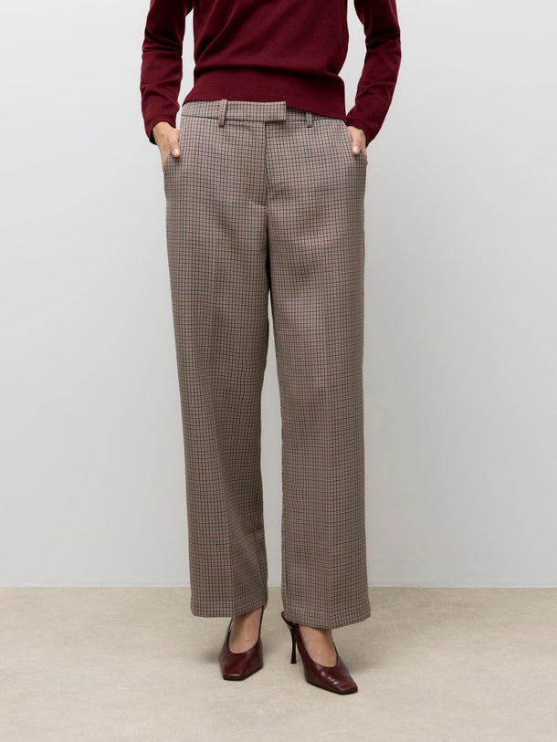 Product PANTALÓN RELAXED SASTRERO SIMMA -Beaver Fur Checks:BLACK AND ROOT BEER - Image 1