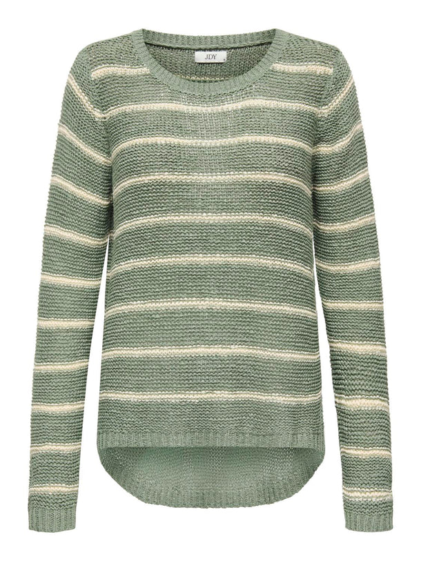Product SWEATER MORE-Hedge Green Stripes:TAPIOCA STRIPES - Image 1